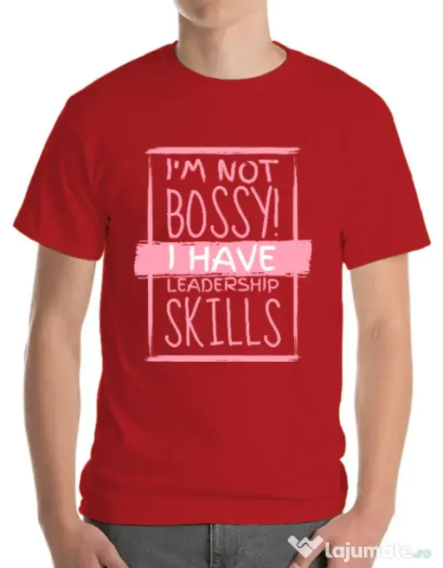 Tricou ADLER barbat I’m not bossy Rosu