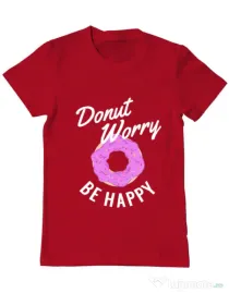 Tricou ADLER barbat Be happy Rosu