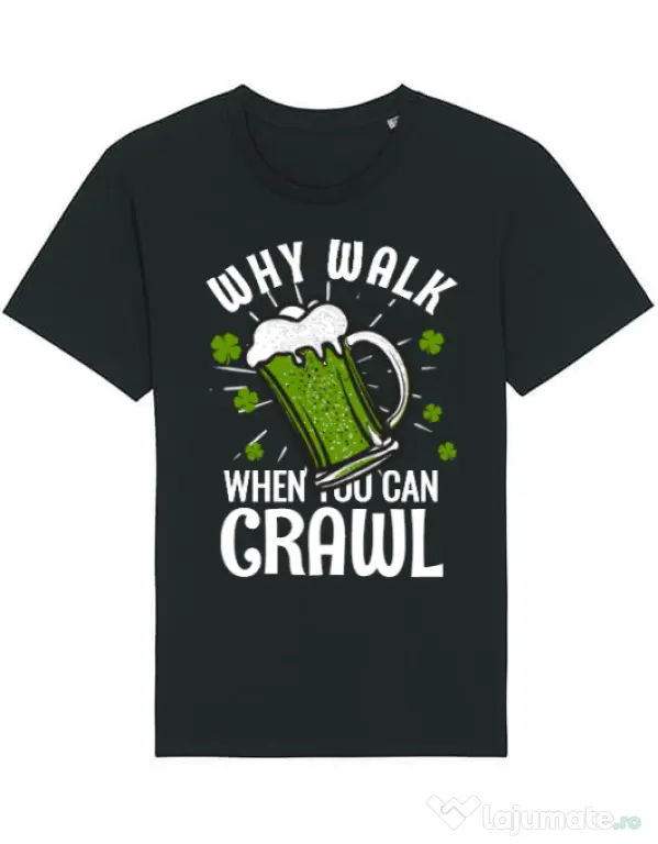 Tricou STANLEY STELLA barbat Why walk Negru