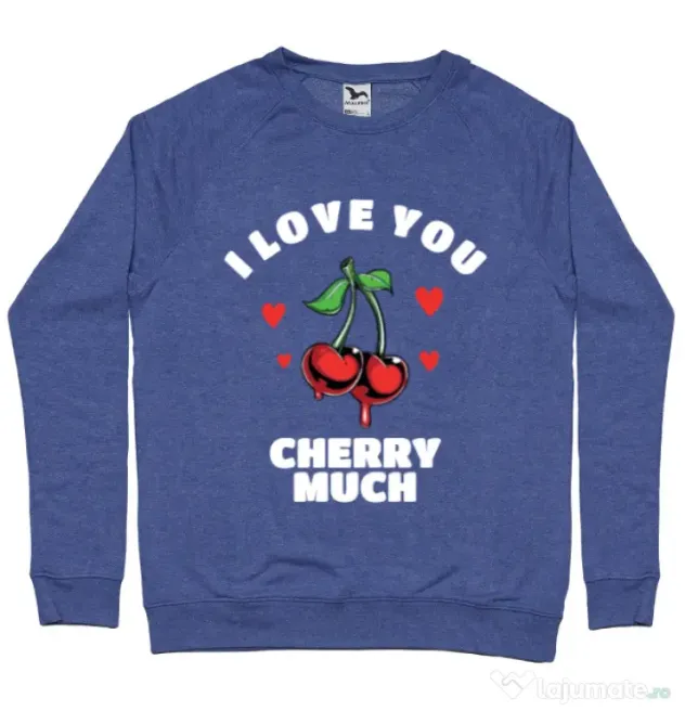 Bluza ADLER barbat Love you cherry much Albastru melanj