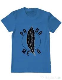 Tricou ADLER barbat Pana mea Albastru azuriu