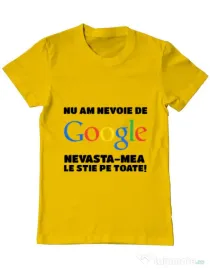 Tricou ADLER barbat Nu am nevoie de google Galben