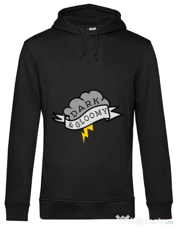Hoodie barbat cu gluga Dark and gloomy Negru