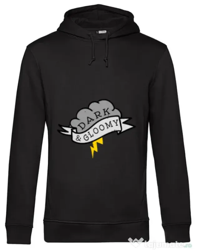 Hoodie barbat cu gluga Dark and gloomy Negru