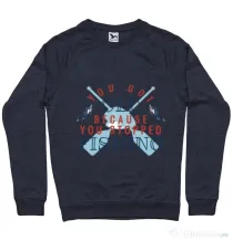 Bluza ADLER barbat You stopped fishing Denim inchis