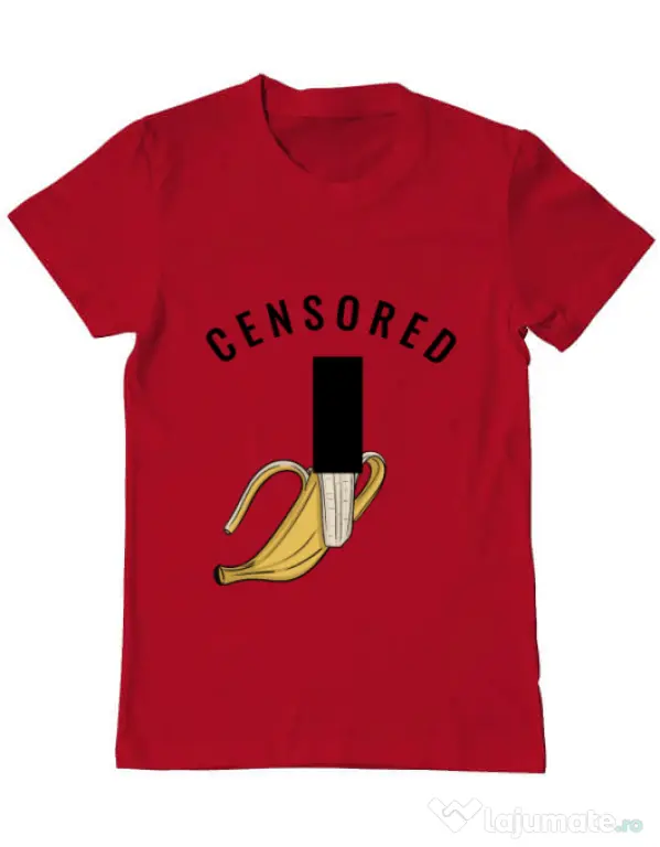 Tricou ADLER barbat Censored Rosu