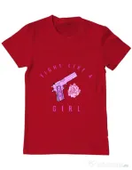 Tricou ADLER barbat Fight like a girl Rosu