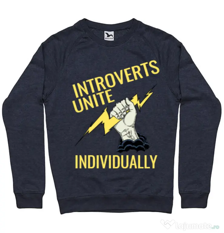 Bluza ADLER barbat Introverts unite Denim inchis