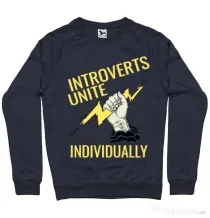 Bluza ADLER barbat Introverts unite Denim inchis