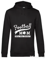Hoodie barbat cu gluga Football mom Negru