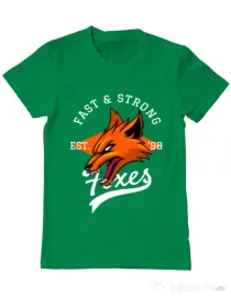 Tricou ADLER barbat Fast and strong Verde mediu