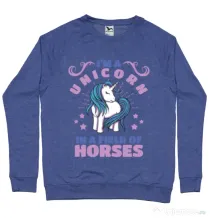 Bluza ADLER barbat Just a unicorn Albastru melanj