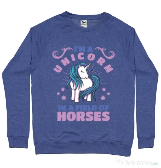 Bluza ADLER barbat Just a unicorn Albastru melanj