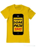 Tricou ADLER barbat Vorbesc doar prin sms Galben