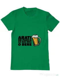 Tricou ADLER barbat As mai bea o bere Verde mediu