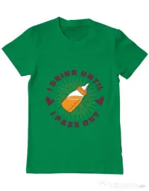 Tricou ADLER barbat I drink until I pass out Verde mediu