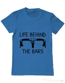 Tricou ADLER barbat Life behind the bars Albastru azuriu