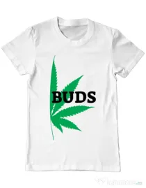 Tricou ADLER barbat Best buds 2 Alb