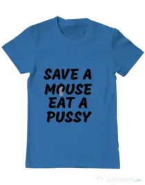 Tricou ADLER barbat Save a mouse Albastru azuriu