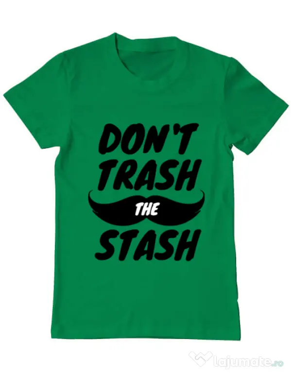 Tricou ADLER barbat Do not trash the stash Verde mediu