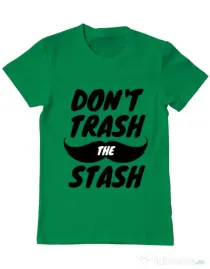Tricou ADLER barbat Do not trash the stash Verde mediu