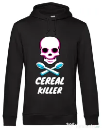 Hoodie barbat cu gluga Cereal killer Negru