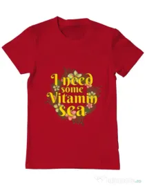 Tricou ADLER barbat I need some vitamin sea Rosu