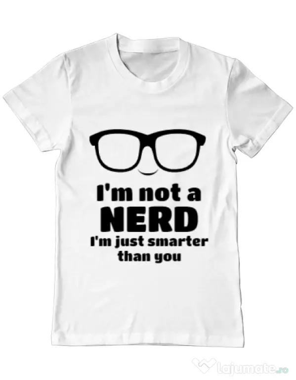 Tricou ADLER barbat Smarter than you Alb