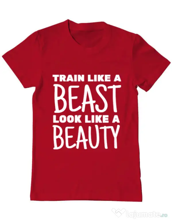 Tricou ADLER barbat Train like a beast Rosu
