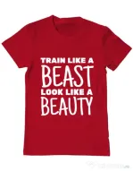 Tricou ADLER barbat Train like a beast Rosu