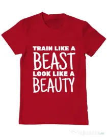 Tricou ADLER barbat Train like a beast Rosu