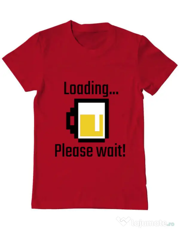Tricou ADLER barbat Beer loading Rosu