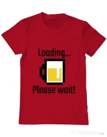 Tricou ADLER barbat Beer loading Rosu