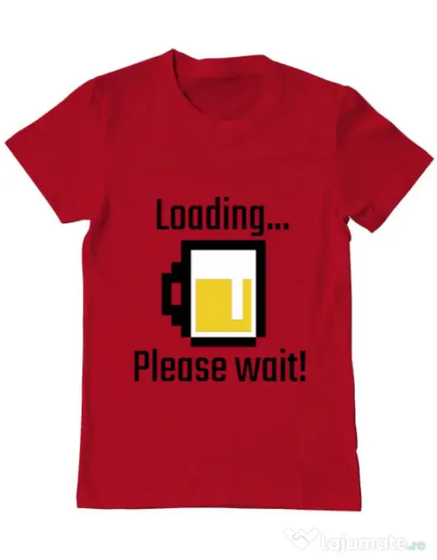 Tricou ADLER barbat Beer loading Rosu