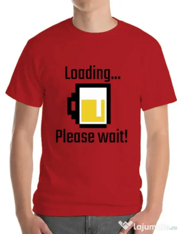 Tricou ADLER barbat Beer loading Rosu