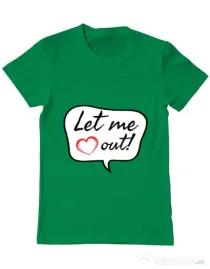 Tricou ADLER barbat Let me out Verde mediu