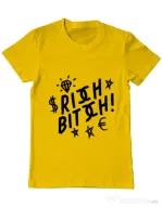 Tricou ADLER barbat Rich bitch Galben