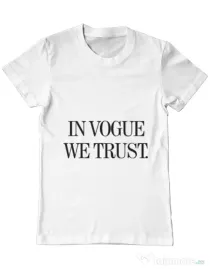 Tricou ADLER barbat In vogue we trust Alb