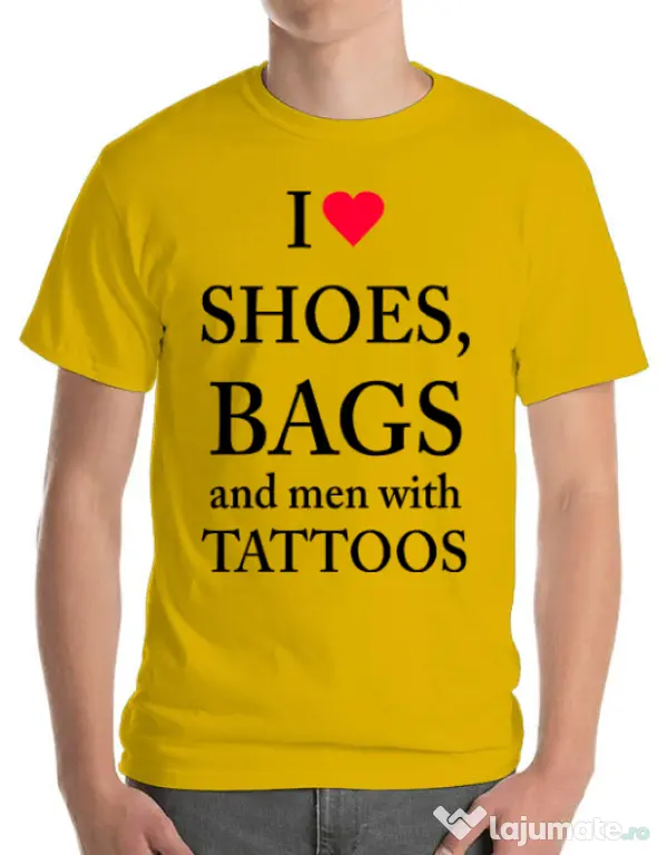 Tricou ADLER barbat I love shoes Galben