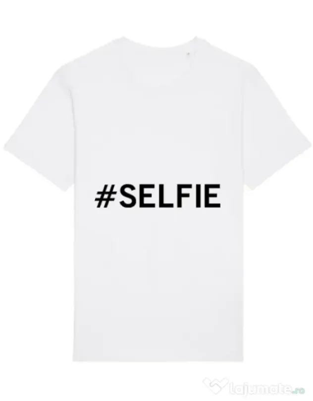 Tricou STANLEY STELLA barbat Selfie Alb