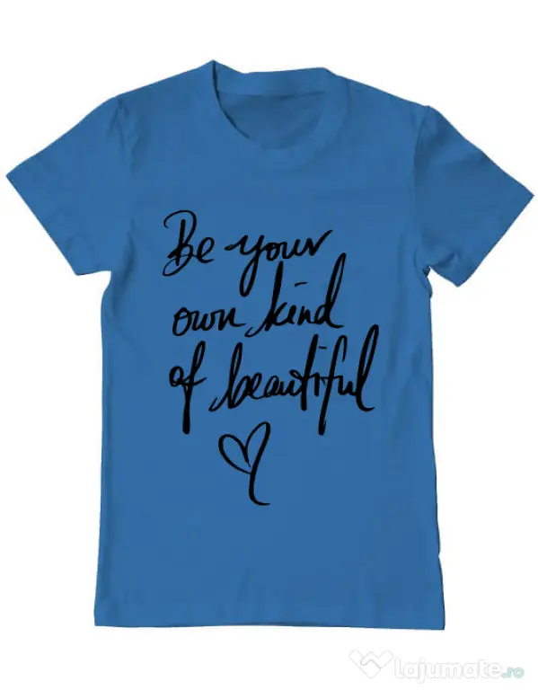 Tricou ADLER barbat Be your own kind of beautiful Albastru azuriu