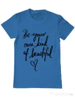 Tricou ADLER barbat Be your own kind of beautiful Albastru azuriu