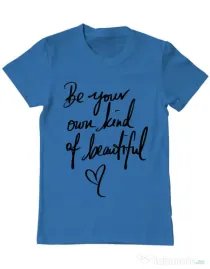 Tricou ADLER barbat Be your own kind of beautiful Albastru azuriu