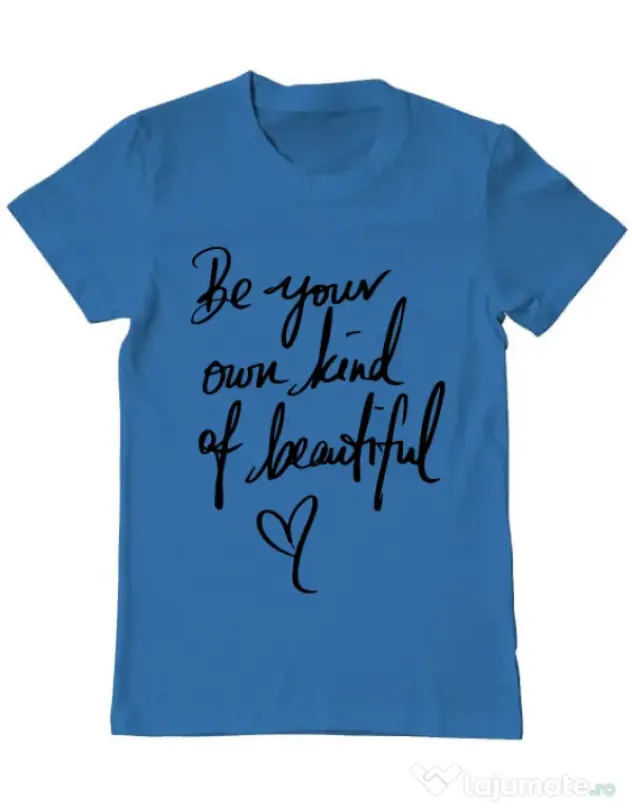 Tricou ADLER barbat Be your own kind of beautiful Albastru azuriu