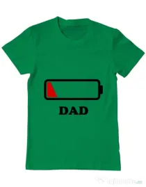 Tricou ADLER barbat Dad battery Verde mediu