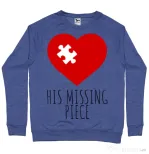 Bluza ADLER barbat His missing piece Albastru melanj