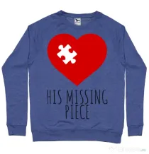 Bluza ADLER barbat His missing piece Albastru melanj