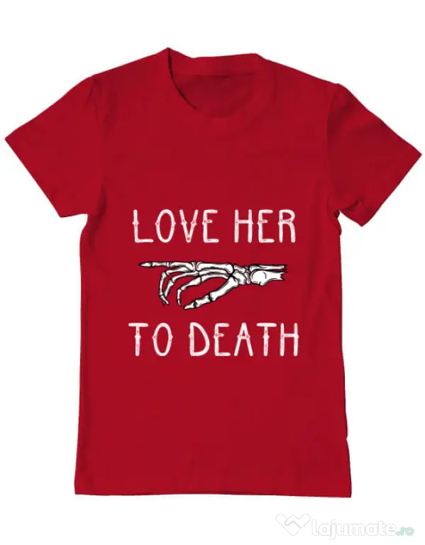 Tricou ADLER barbat Love her to death Rosu