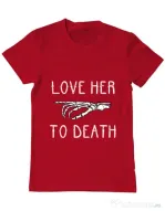 Tricou ADLER barbat Love her to death Rosu