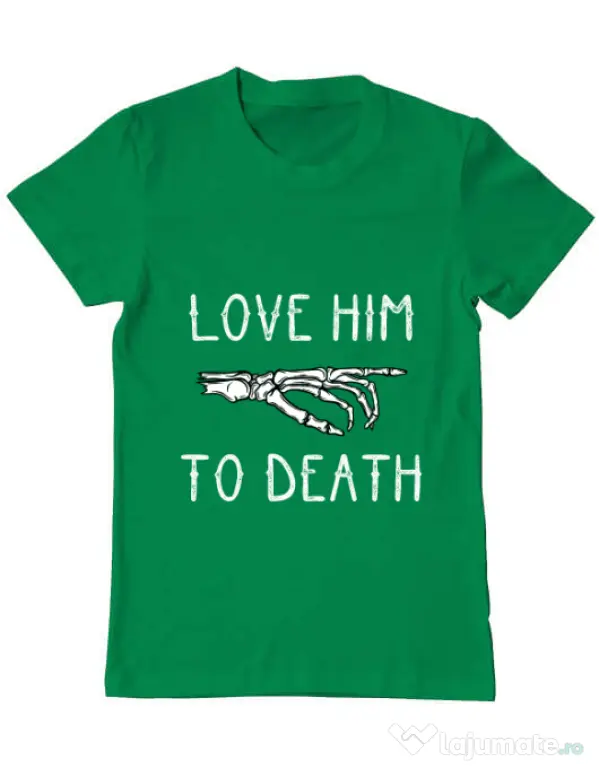 Tricou ADLER barbat Love him to death Verde mediu
